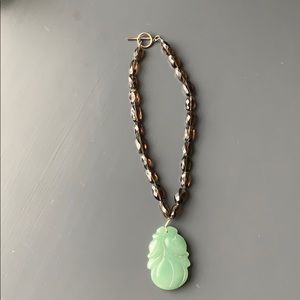 Faceted stone and pendant Necklace